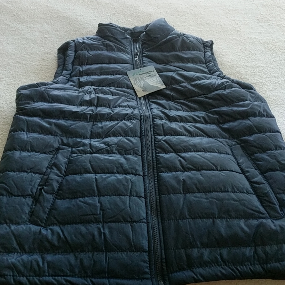 Navy blue winter vest men's m